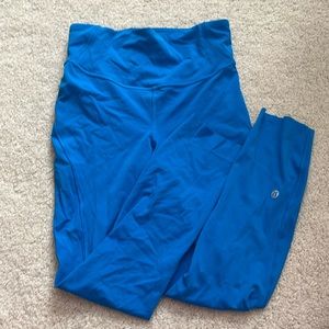 lululemon base pace legging poolside blue size 4